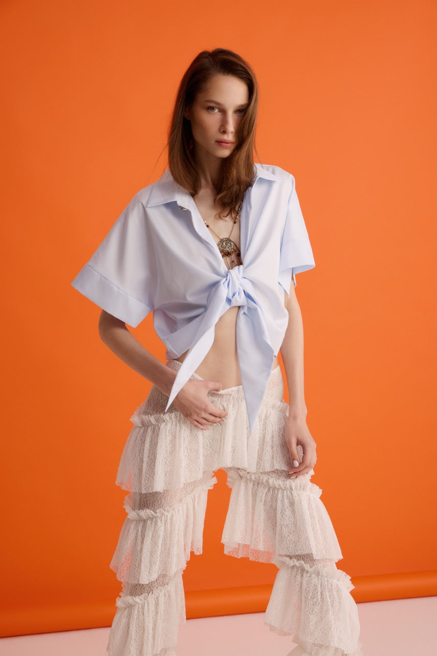 Riviera Knot Top Cascade Trousers by Natalie Kolyozyan, In the Spotlight SS26, view 2