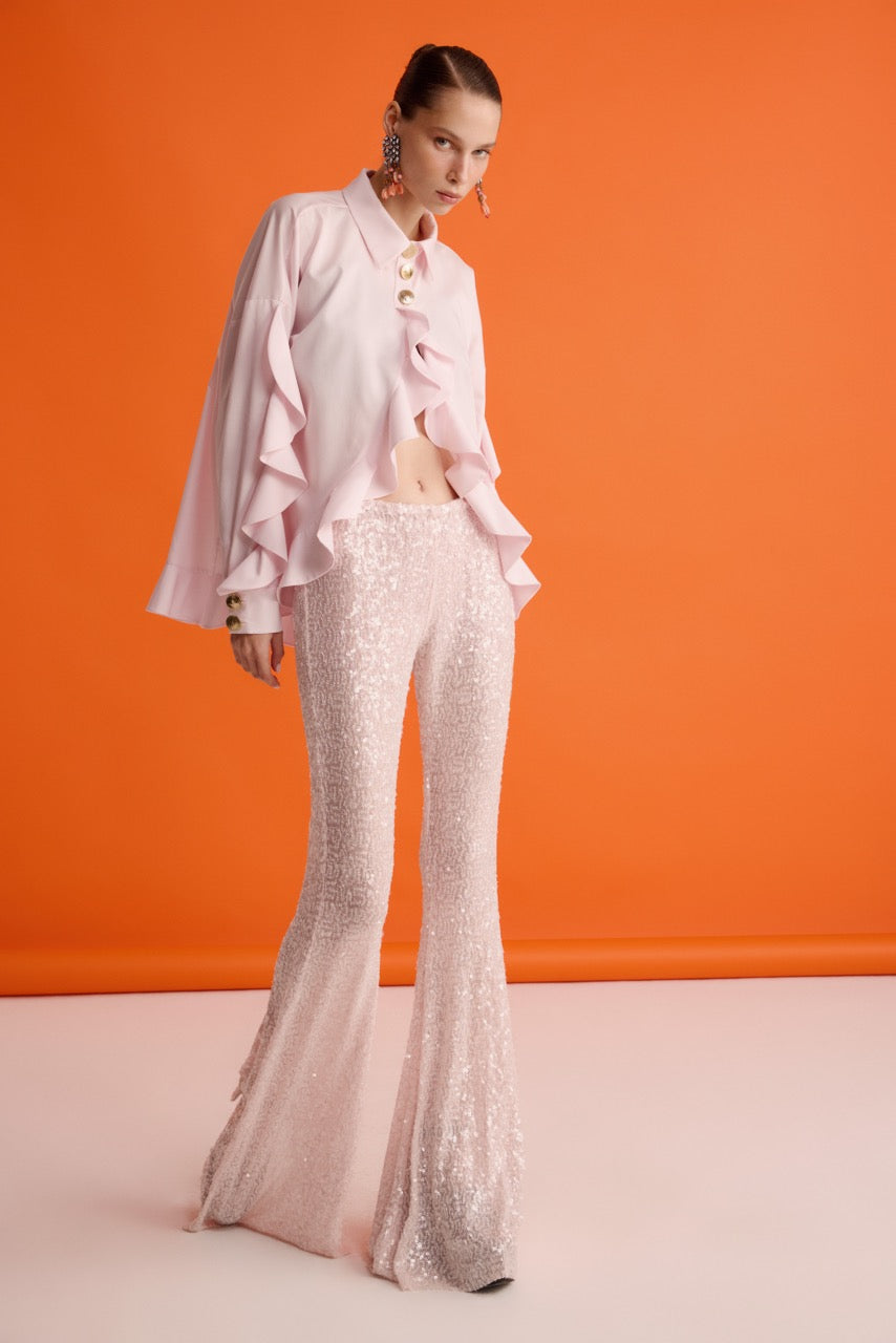 Natalie Kolyozyan Ruffle Detaylı Gömlek Reverie Flare Pantolon, In the Spotlight SS26, görsel 2