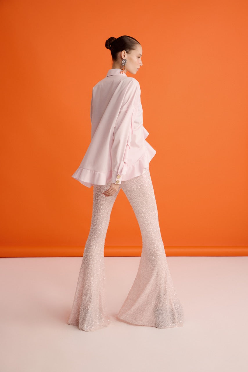 Natalie Kolyozyan Ruffle Detaylı Gömlek Reverie Flare Pantolon, In the Spotlight SS26, görsel 5