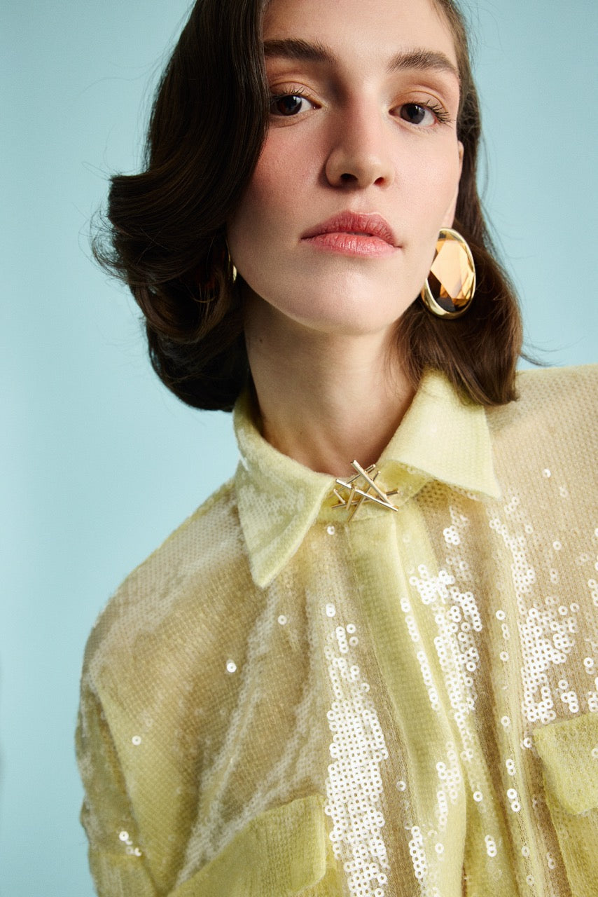 Natalie Kolyozyan Sun Glow Sequin Gömlek Görünümü, In the Spotlight SS26, görsel 4