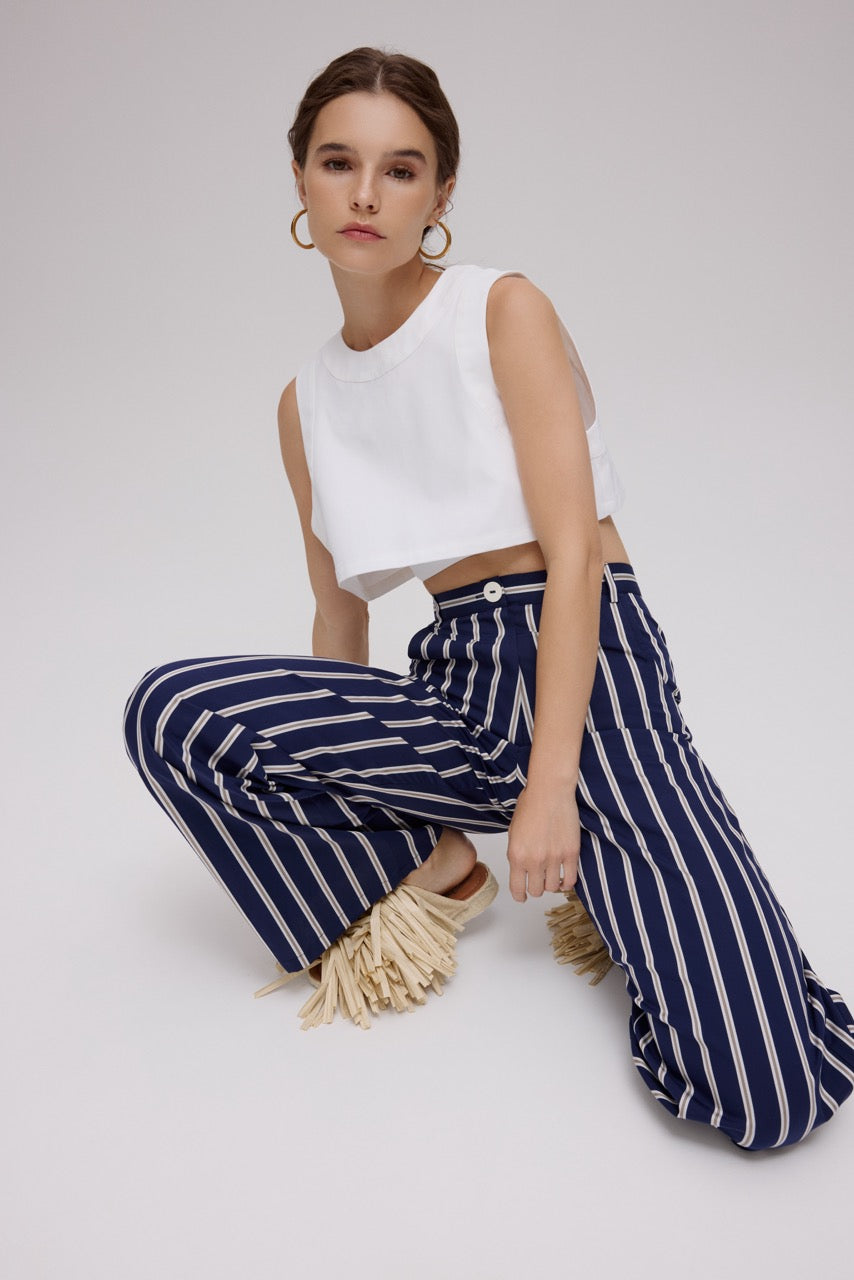 Oversized Gabardine Top Pyjama-Style Trousers by Natalie Kolyozyan, Between the Lines SS25, view 2