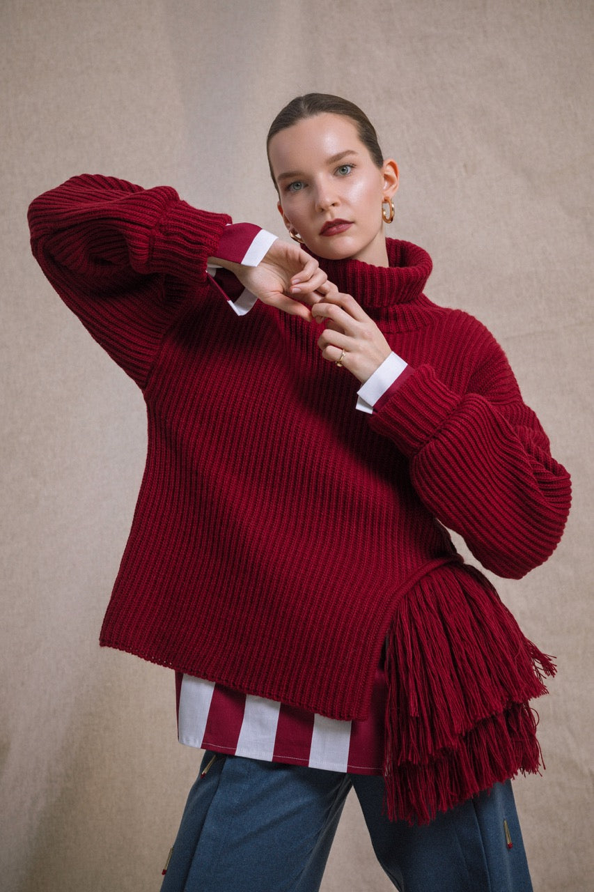Ember Side-Tassel Sweater Look by Natalie Kolyozyan, Ember AW19