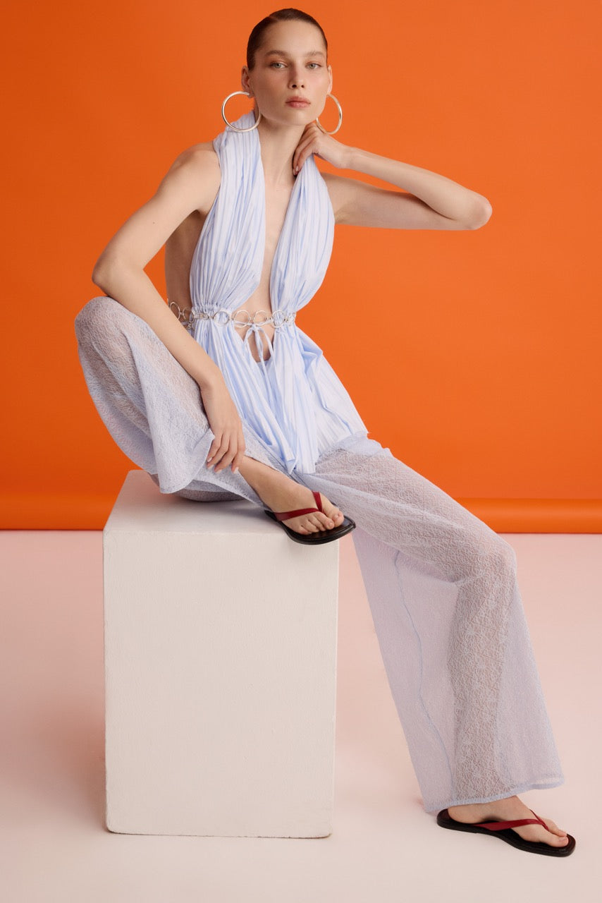 Natalie Kolyozyan Mist Halter Top Cascade Mist Pantolon, In the Spotlight SS26