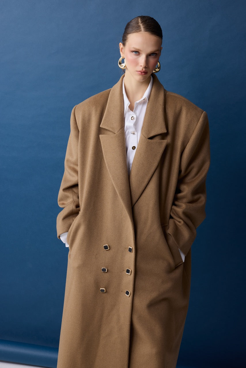 Travertine Coat – Camel