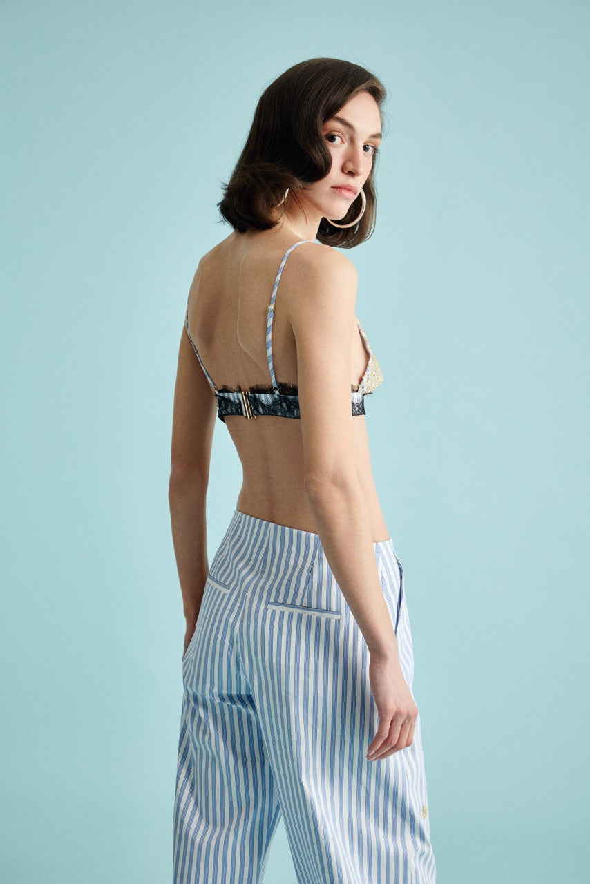 Lace Muse Bustier Beaded Striped Trousers by Natalie Kolyozyan, In the Spotlight SS26, view 4