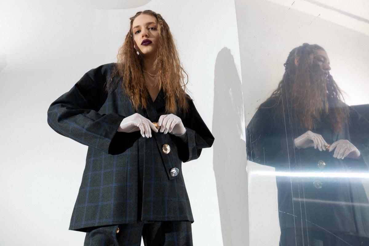 Boardroom Check Blazer Look by Natalie Kolyozyan, Not Equal AW20