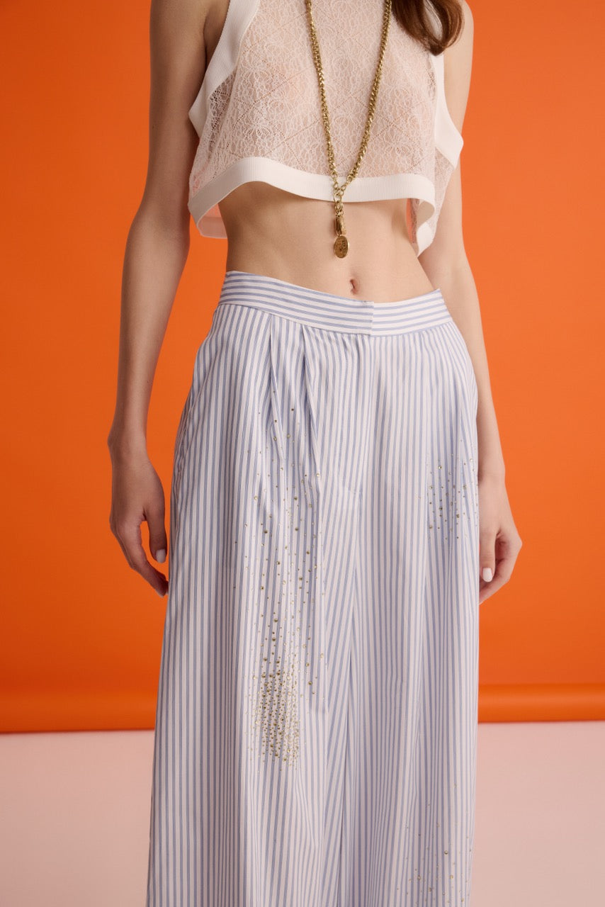 Lace Crop Top Riviera Bloom Trousers by Natalie Kolyozyan, In the Spotlight SS26, view 3