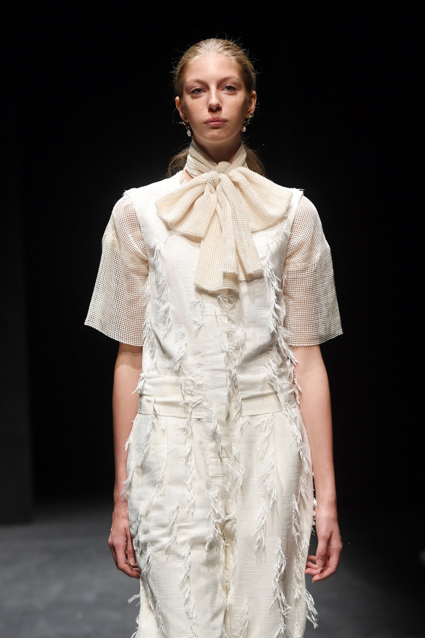 Last Dance Fringed Sleeveless Jumpsuit Look by Natalie Kolyozyan, Saturday Night Sunday Morning SS20, view 2