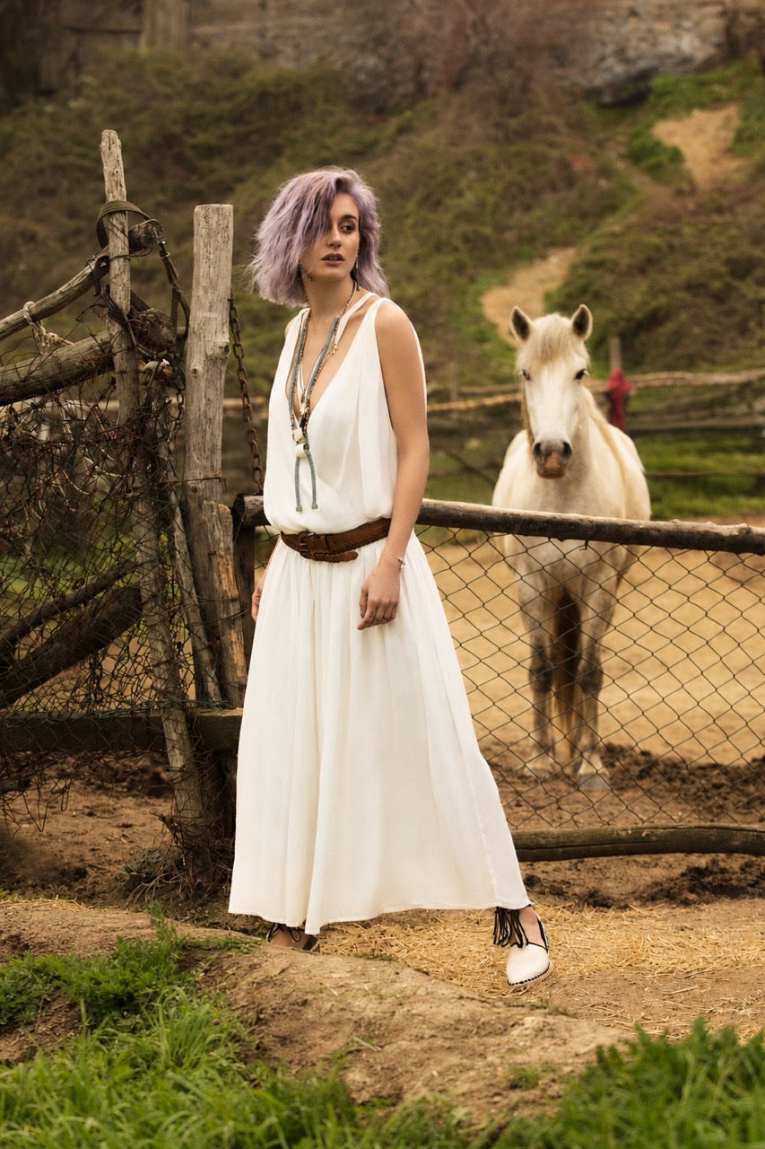 Veil Chiffon Dress by Natalie Kolyozyan, Twine SS17