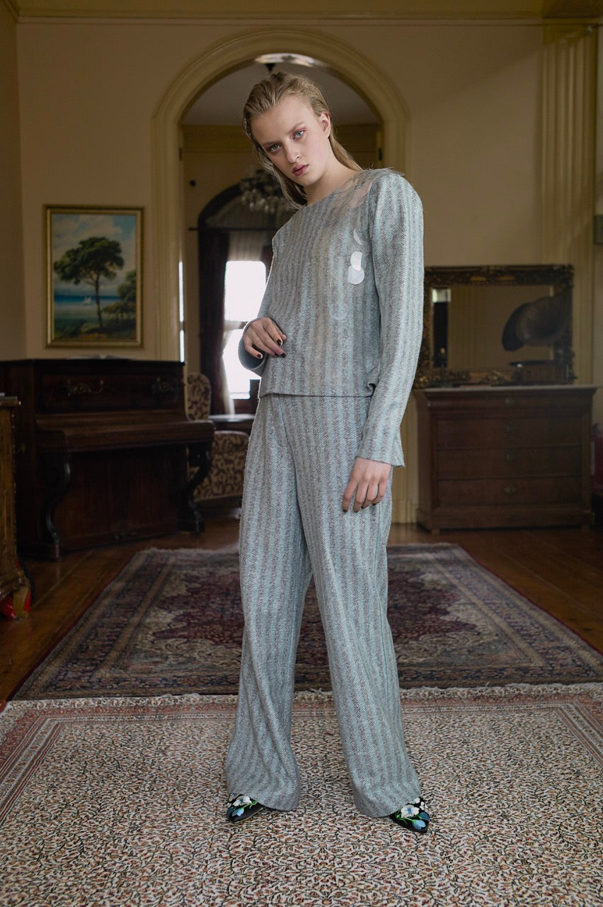 Natalie Kolyozyan Quiet Hours Çizgili Bluz Görünümü, Introverted AW18
