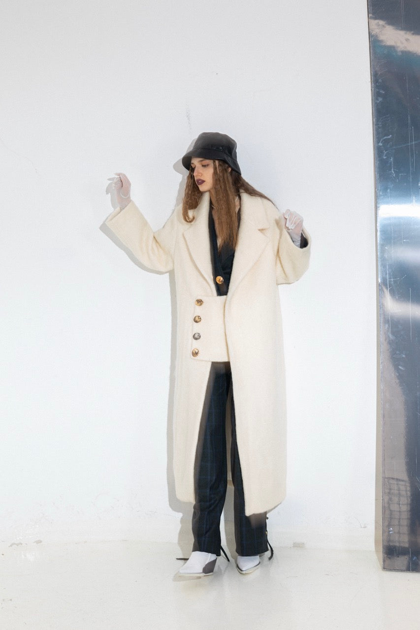Natalie Kolyozyan Counterweight Krem Manto, Not Equal AW20
