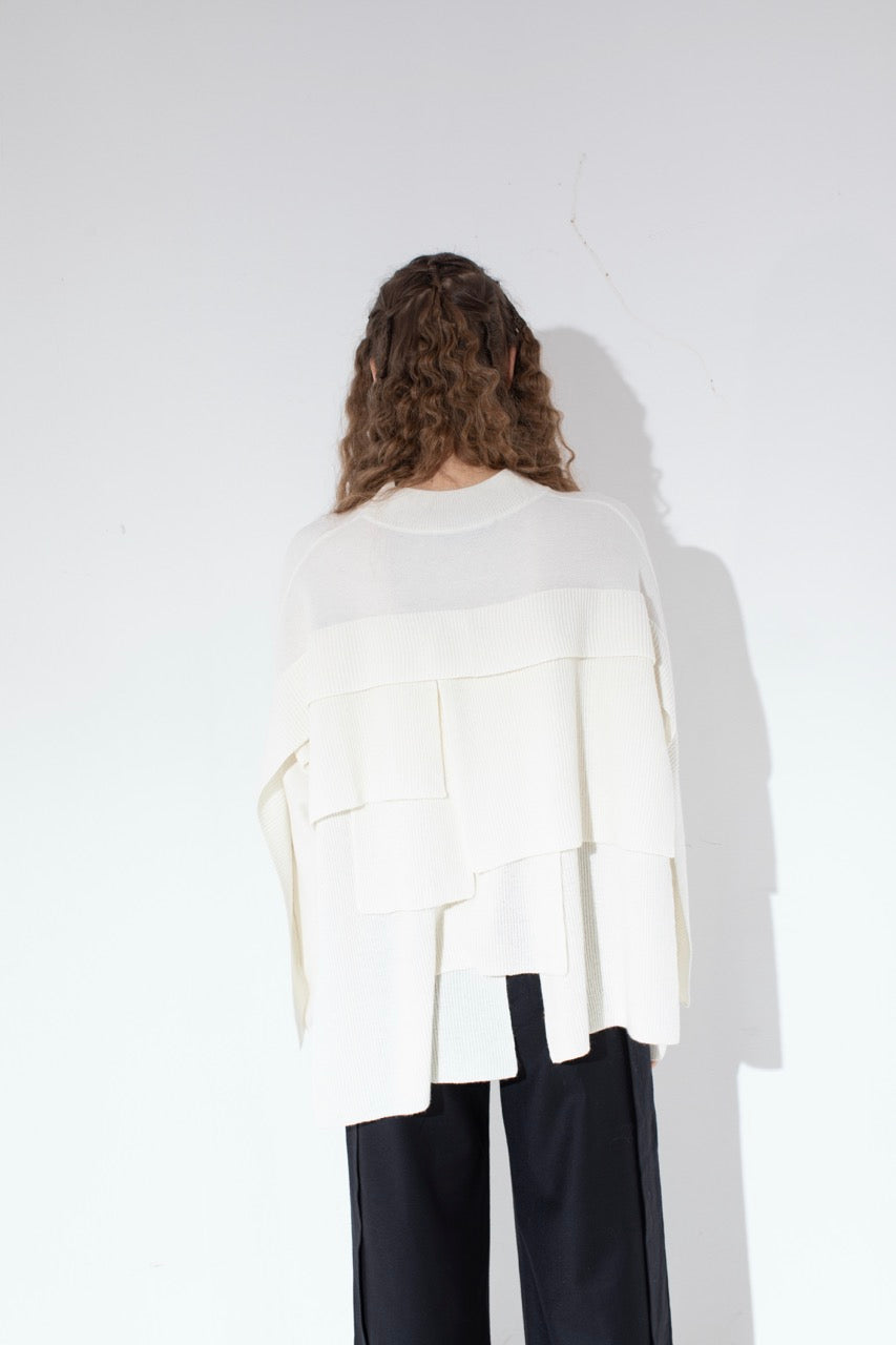 Half Measure Layered Knit Split Seam Trousers by Natalie Kolyozyan, Not Equal AW20, view 2