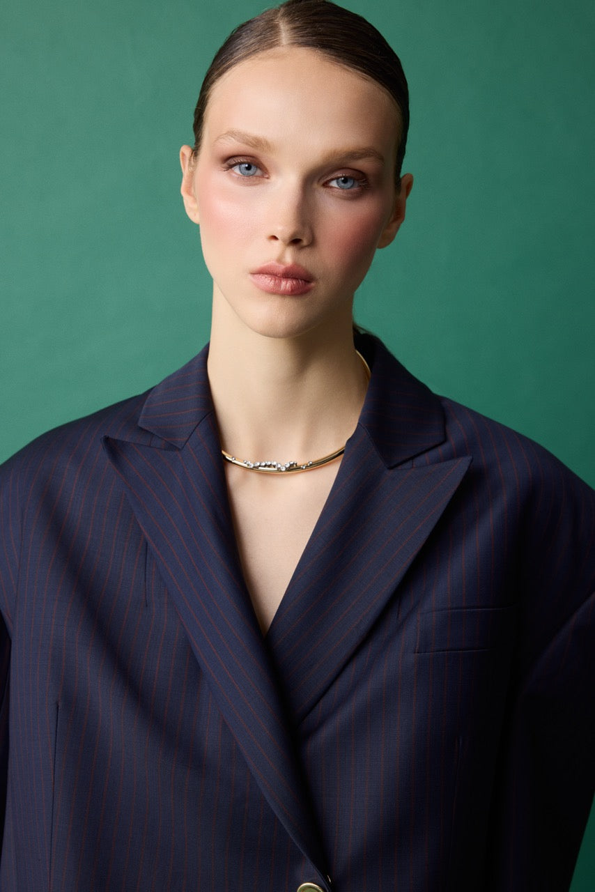 Natalie Kolyozyan Arcade Lacivert Kısa Yün Ceket, Relief AW26, Look 14 kampanya görseli, görsel 2