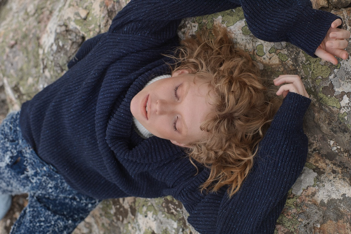 Repeat Navy Turtleneck Sweater Look by Natalie Kolyozyan, Vicious Circle AW17, view 2