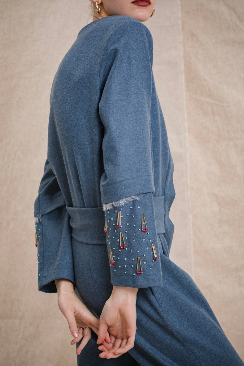 Spark Wool Jacket by Natalie Kolyozyan, Ember AW19