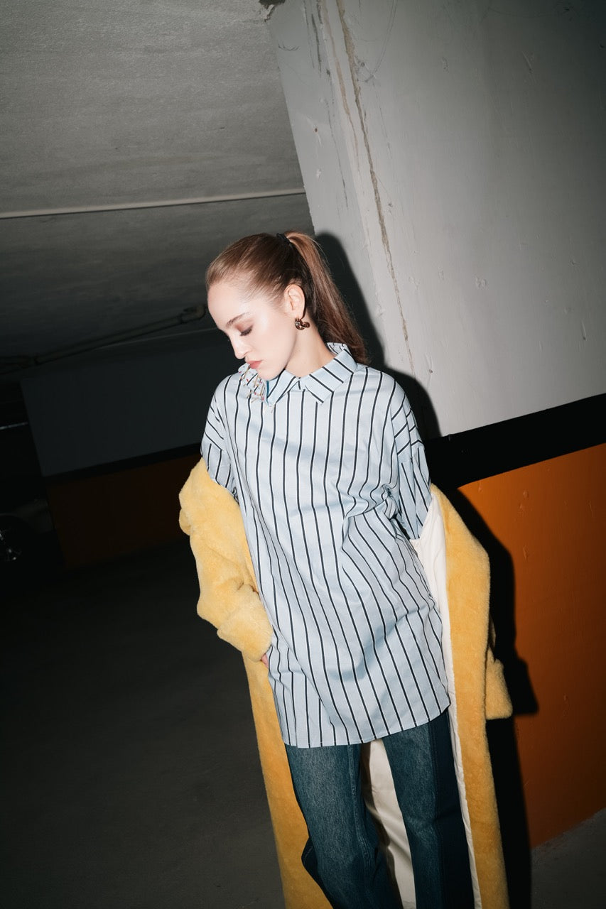 Ground Striped Long Shirt Look by Natalie Kolyozyan, Loose Ends AW25