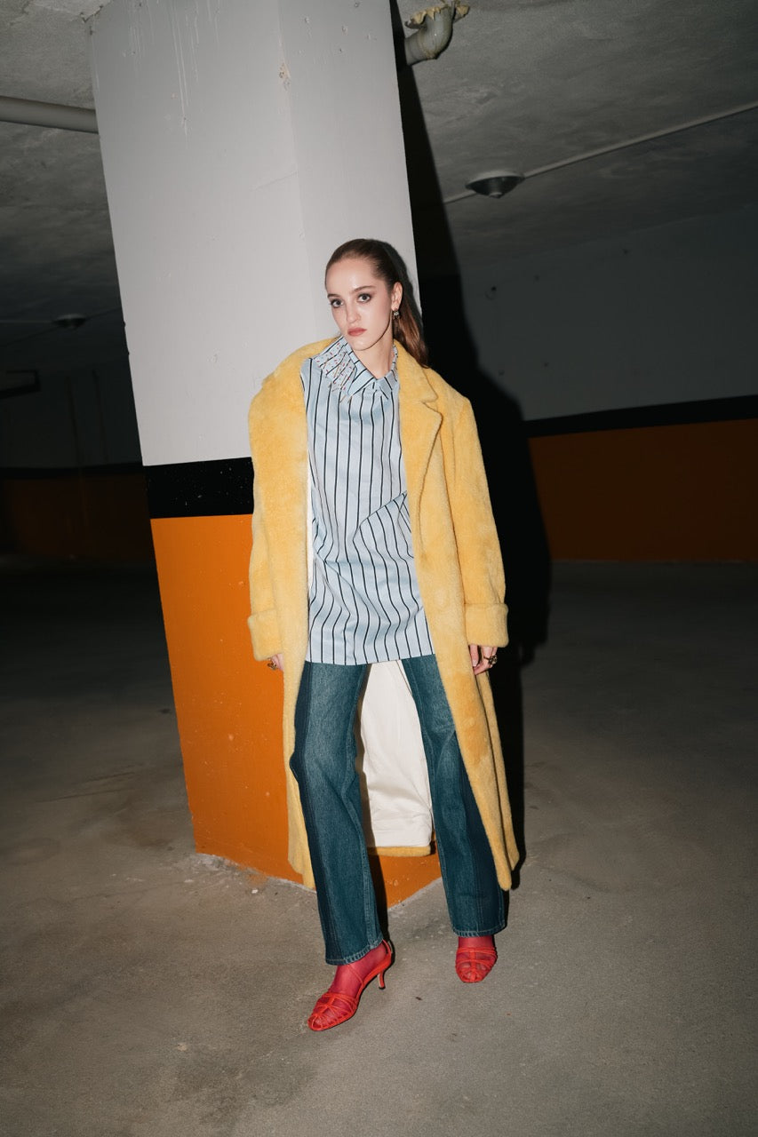 Ground Striped Long Shirt Look by Natalie Kolyozyan, Loose Ends AW25, view 2