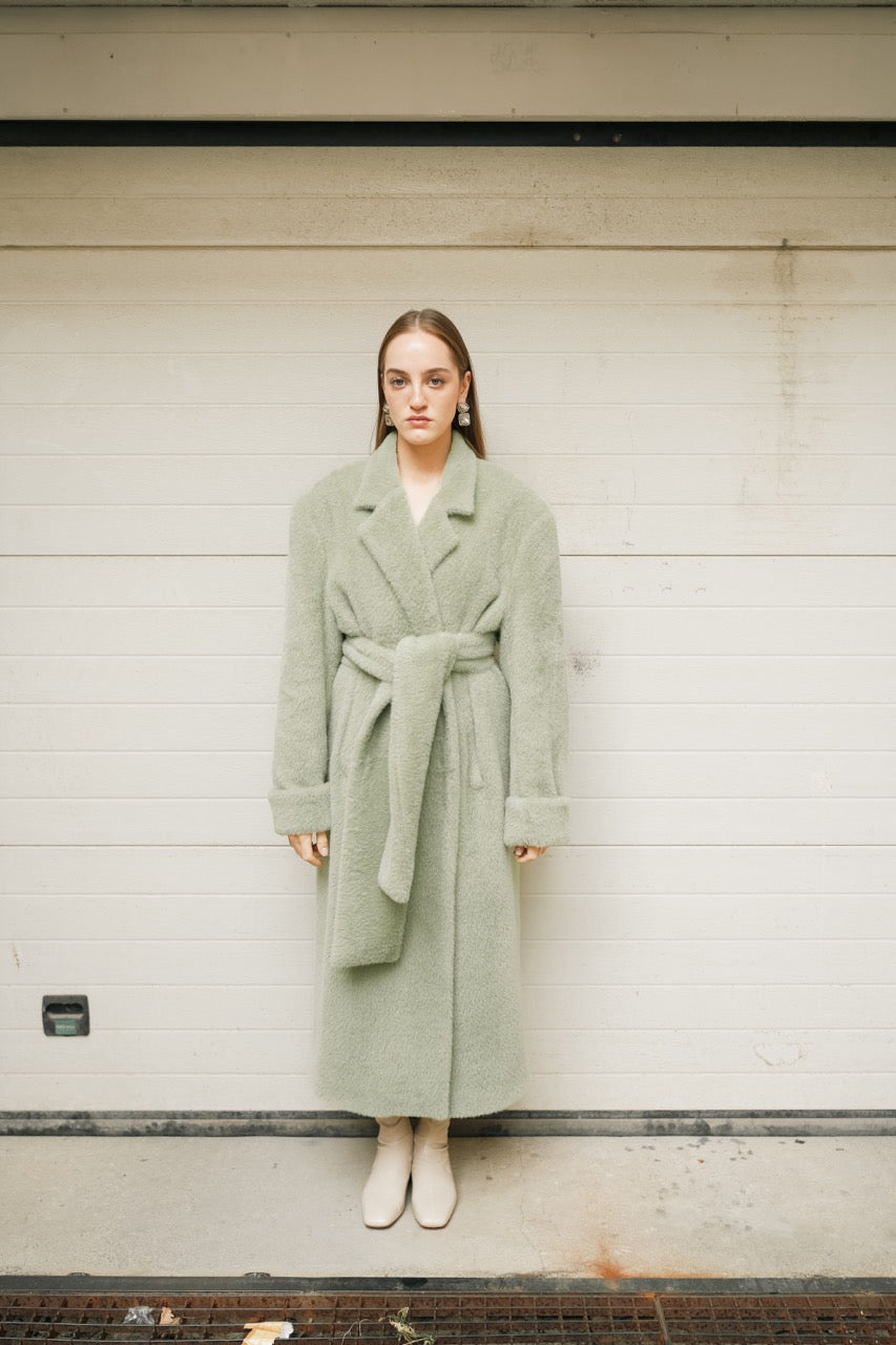 Plush Belted Coat by Natalie Kolyozyan, Loose Ends AW25, view 2
