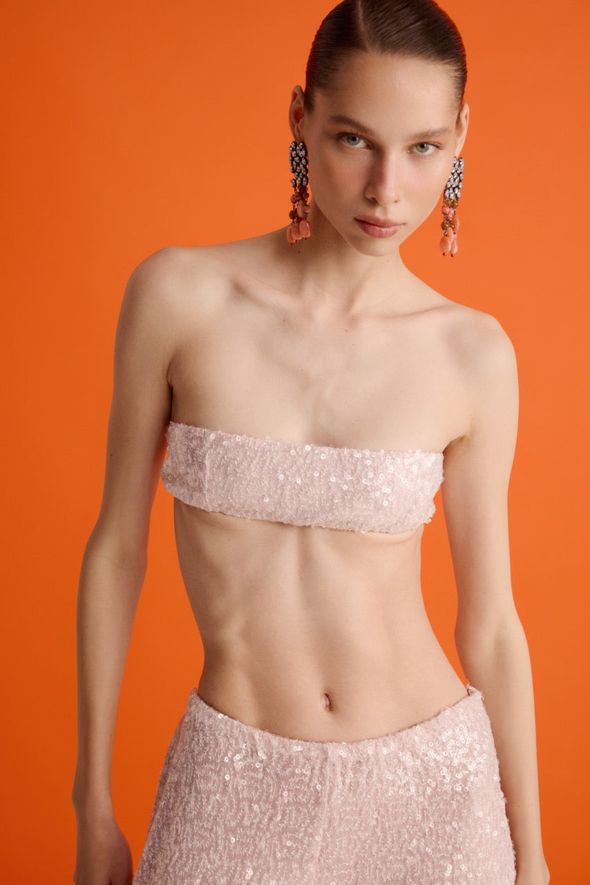 Reverie Bandeau Top Reverie Flare Trousers by Natalie Kolyozyan, In the Spotlight SS26, view 3