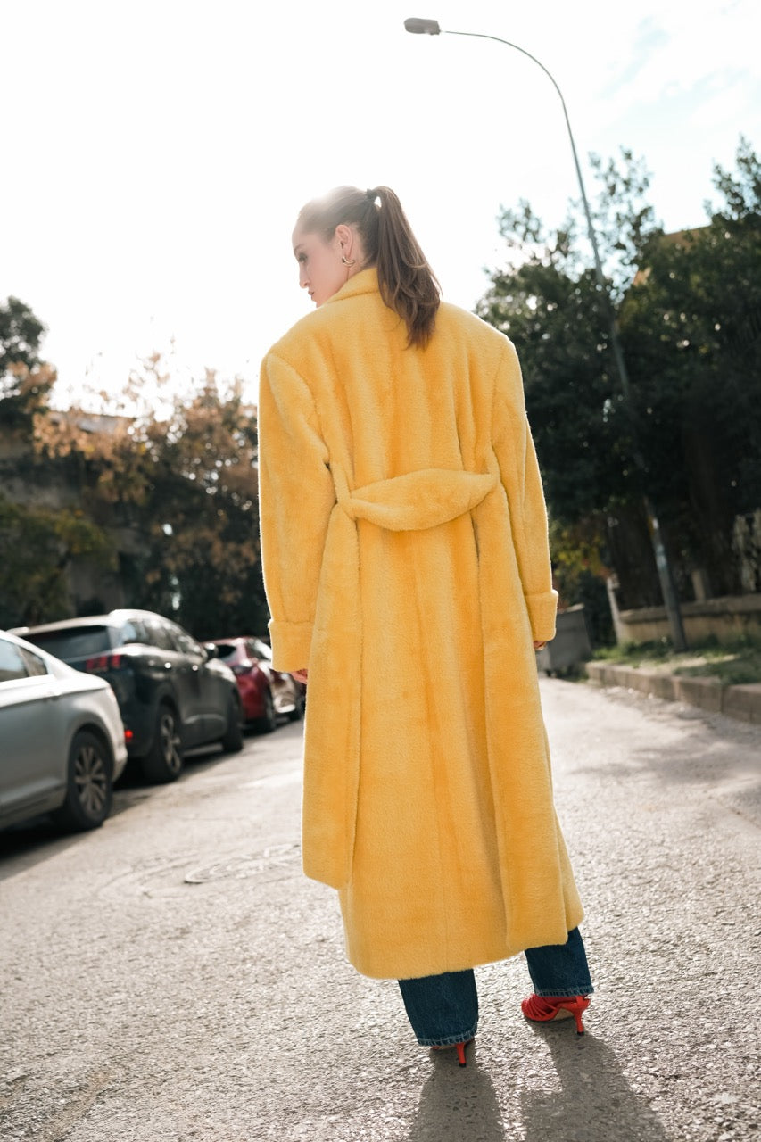 Natalie Kolyozyan Plush Kuşaklı Palto, Loose Ends AW25, görsel 2