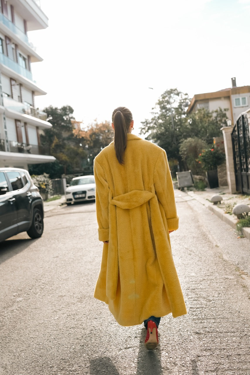 Plush Belted Coat by Natalie Kolyozyan, Loose Ends AW25, view 3