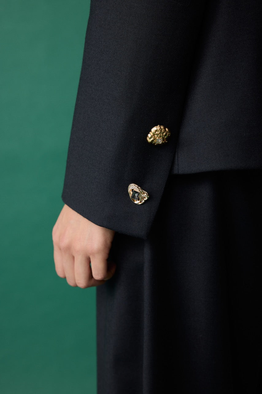 Natalie Kolyozyan Basalt Siyah Yün Blazer Ceket, Relief AW26, görsel 3