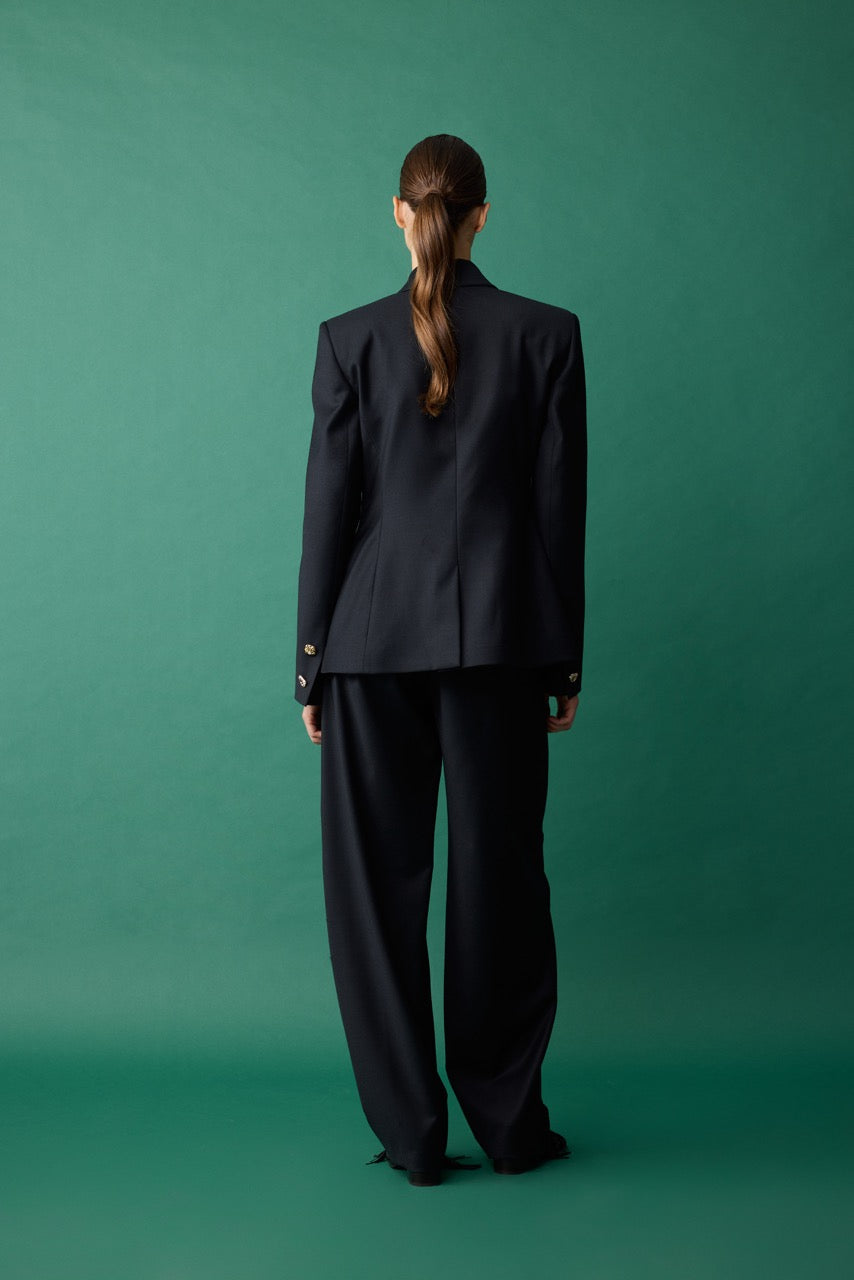 Natalie Kolyozyan Basalt Siyah Yün Blazer Ceket, Relief AW26, görsel 4