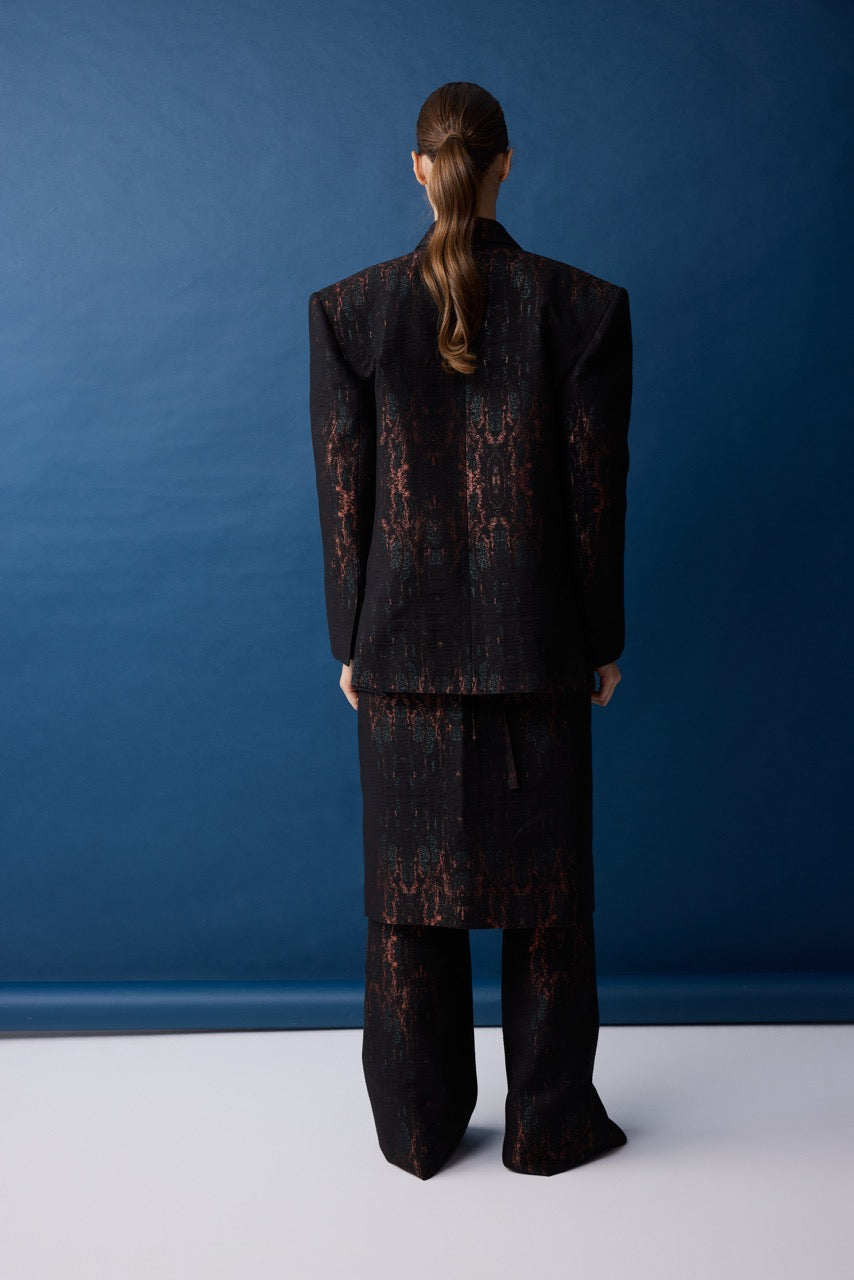 Natalie Kolyozyan Bronze Jakar Asimetrik Etek, Relief AW26, görsel 3