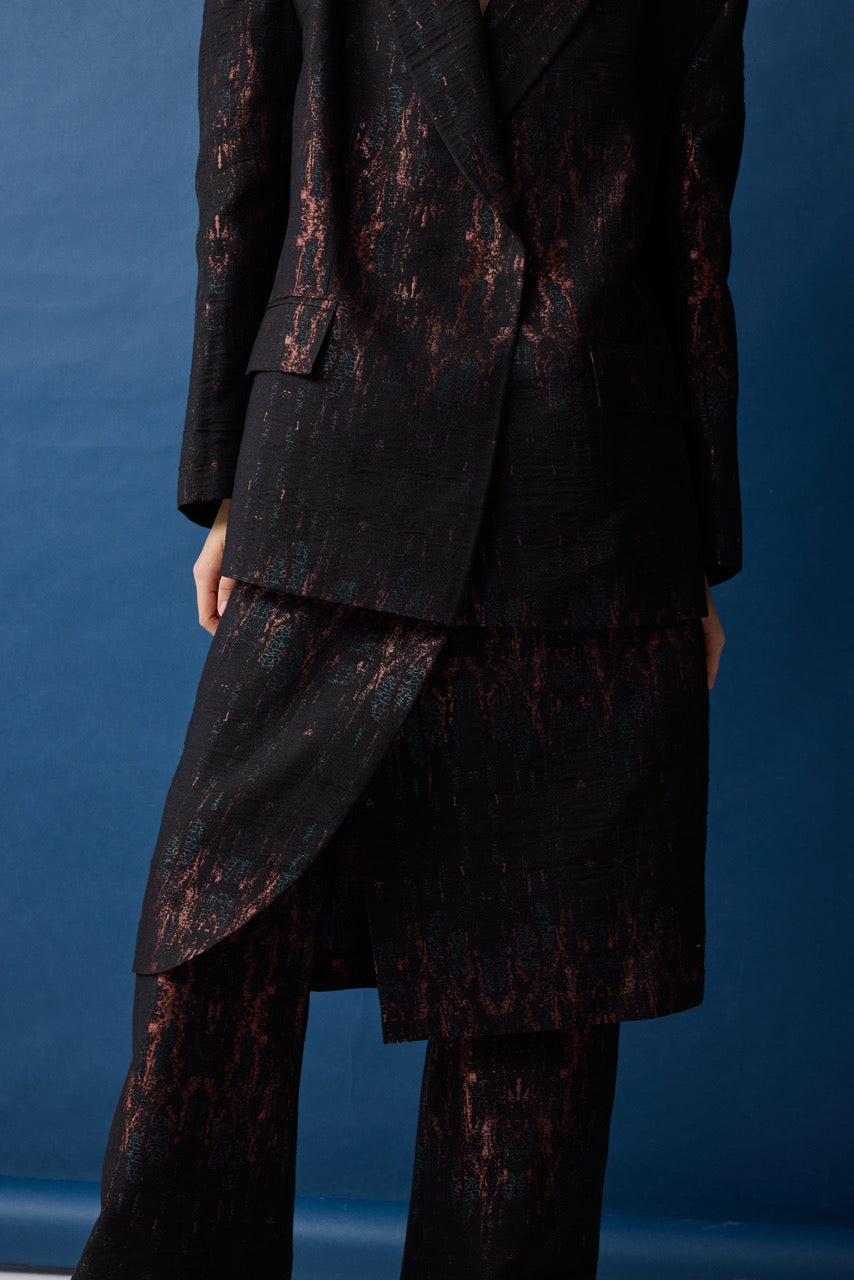Natalie Kolyozyan Bronze Jakar Asimetrik Etek, Relief AW26, görsel 4