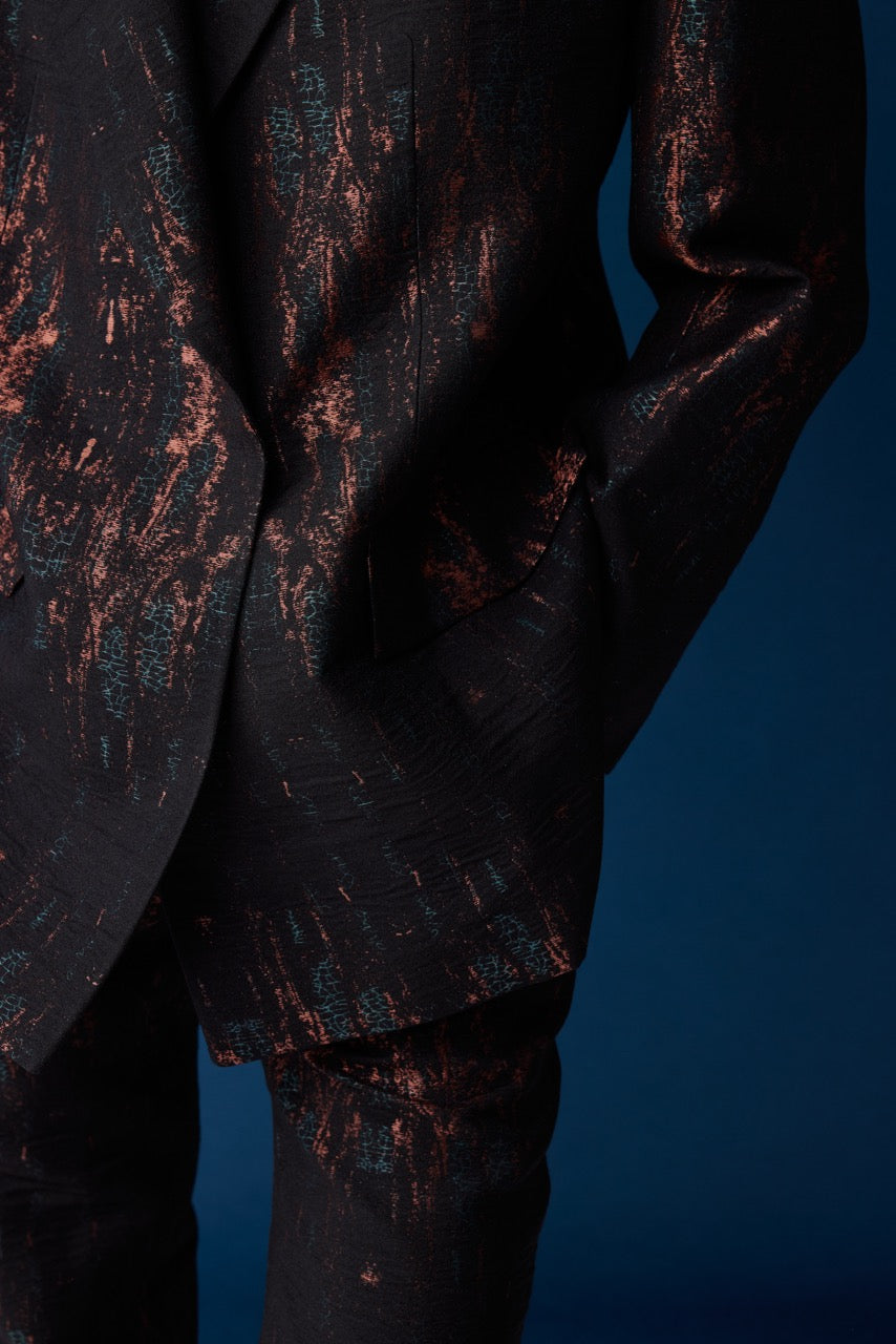 Bronze Metallic Jacquard Blazer by Natalie Kolyozyan, Relief AW26, view 2