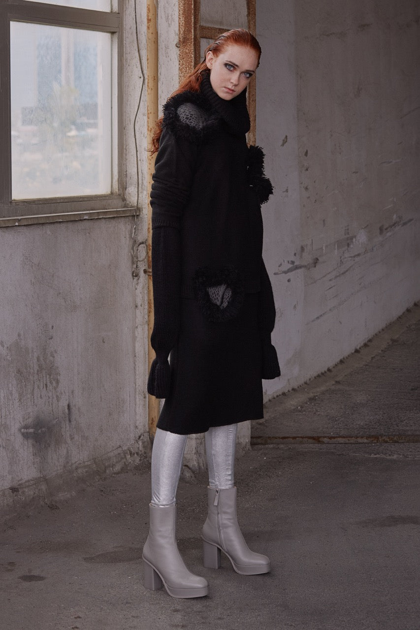 Sleepwalk Black Knit Dress Look by Natalie Kolyozyan, Pragmatic Dreamers AW16