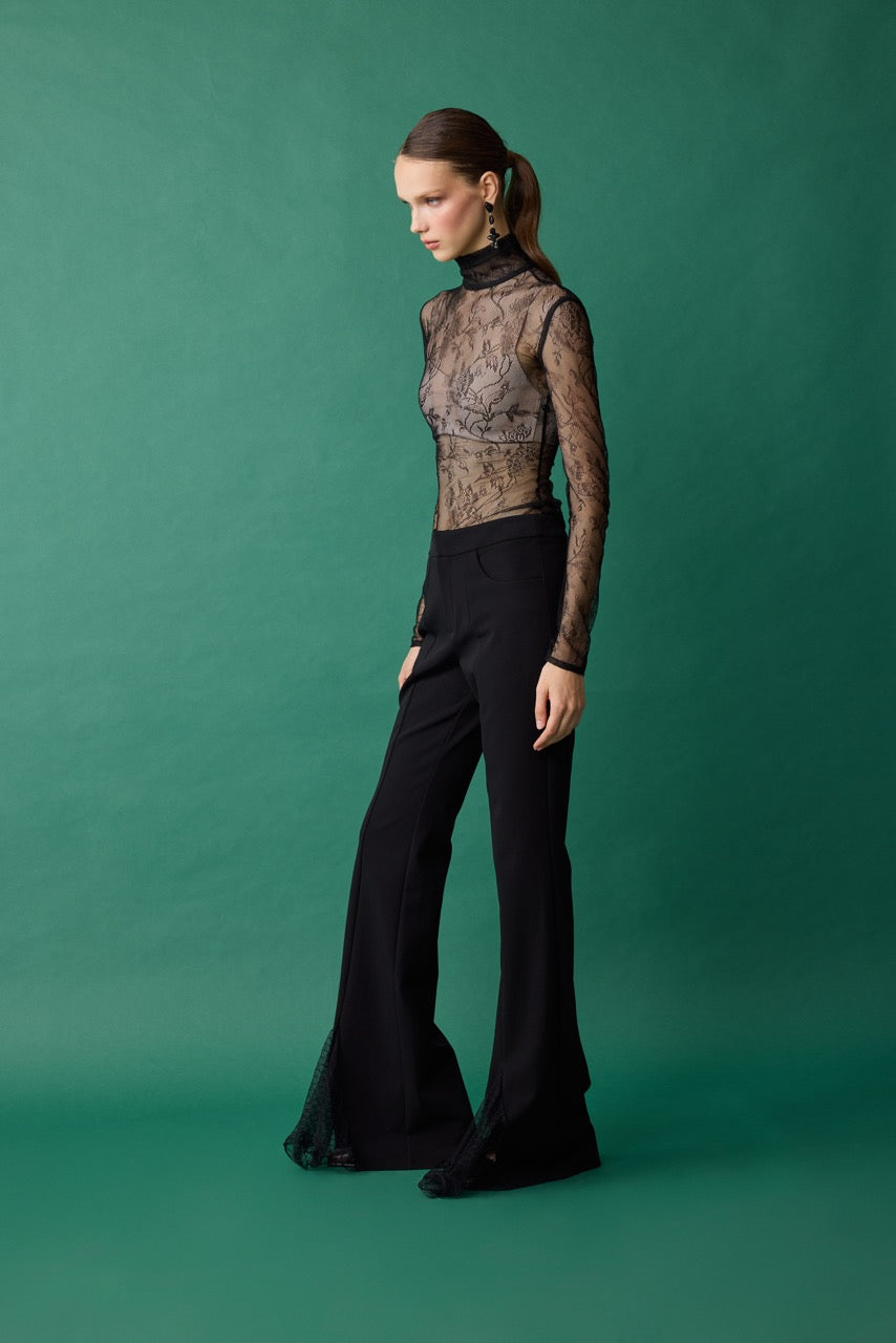 Tracery Floral Lace Turtleneck Bodysuit by Natalie Kolyozyan, Relief AW26, view 2