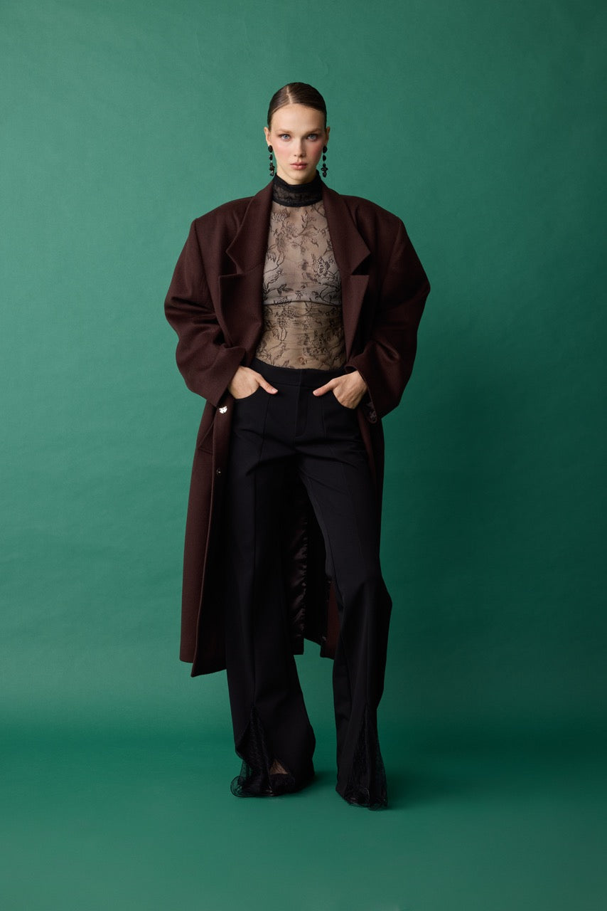 Tracery Floral Lace Turtleneck Bodysuit by Natalie Kolyozyan, Relief AW26, Look 16 campaign image, view 2