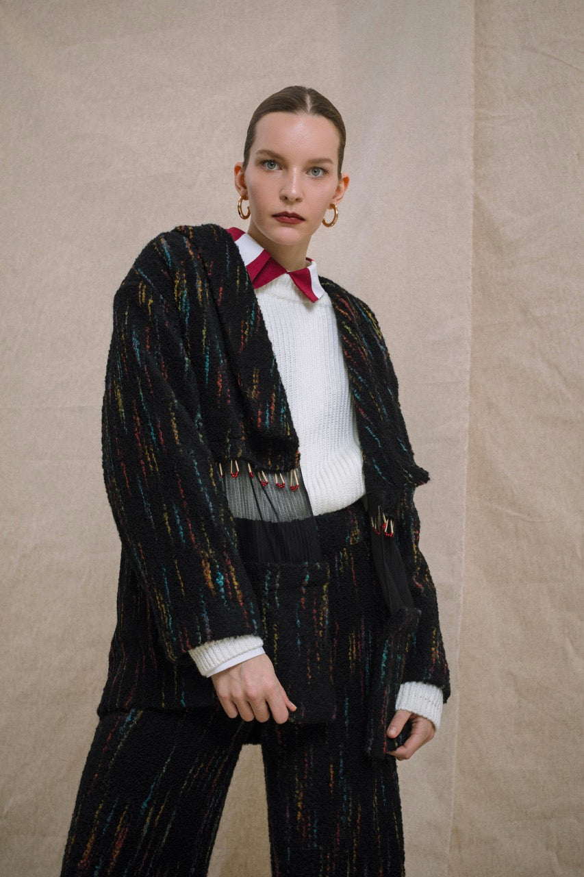Natalie Kolyozyan Smoke Bouclé Ceket, Ember AW19, görsel 2