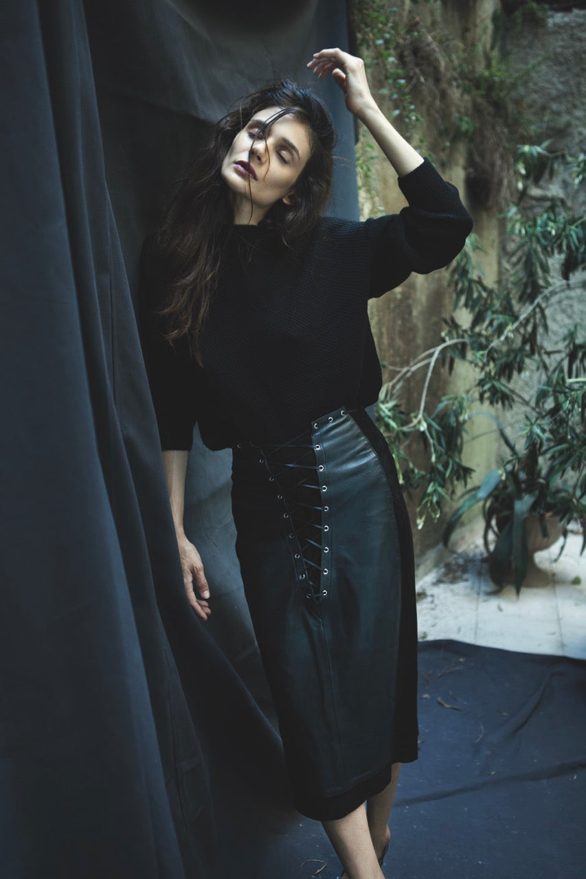 Blank Page Black Knit Look by Natalie Kolyozyan, Point of Origin AW15