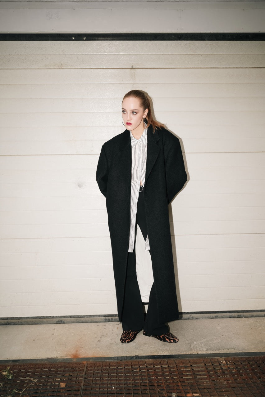 Block Wool Coat Look by Natalie Kolyozyan, Loose Ends AW25, view 3