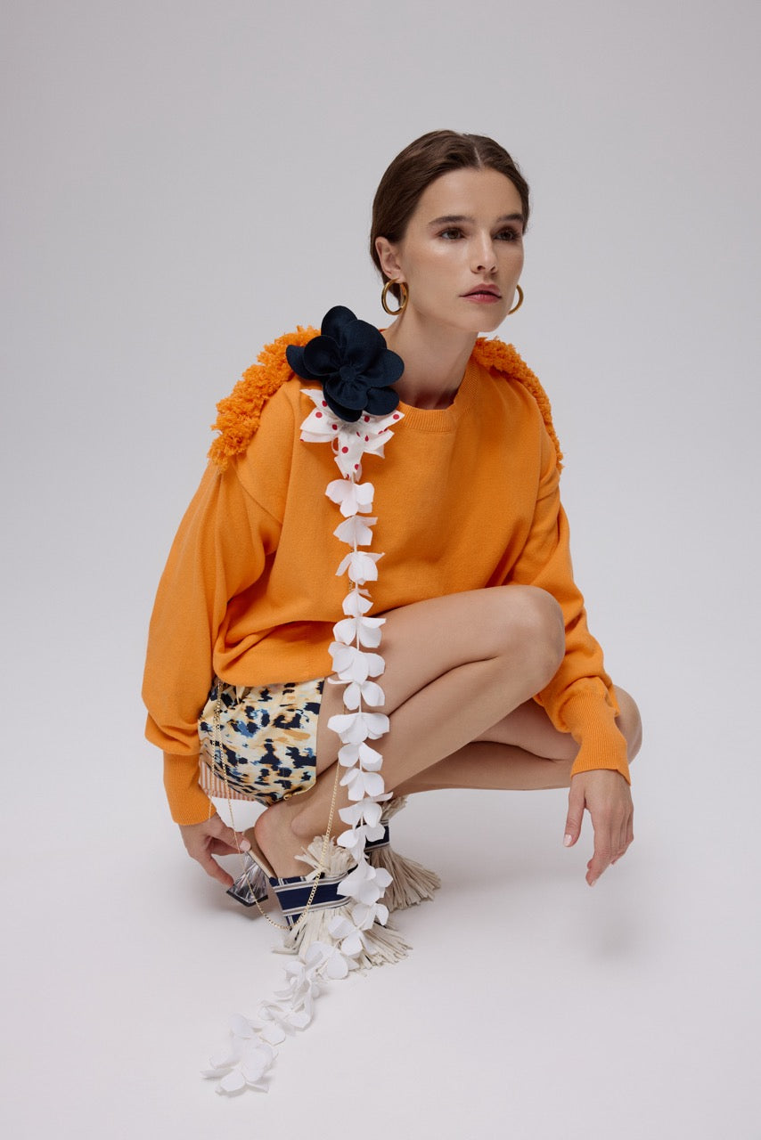 Shirt-Back Knit Printed Shorts by Natalie Kolyozyan, Between the Lines SS25