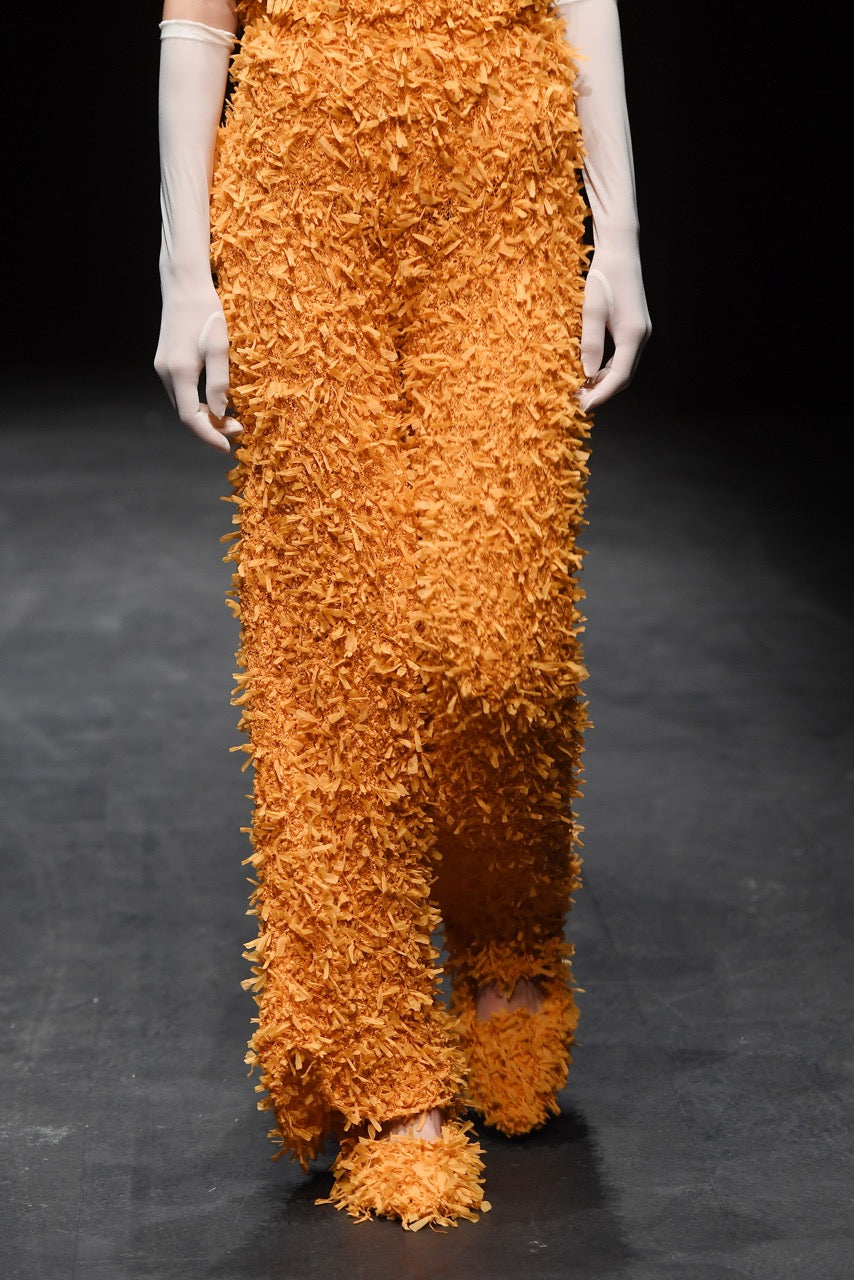 Streamer Sleeveless Turtleneck Blouse Look by Natalie Kolyozyan, Saturday Night Sunday Morning SS20, view 2