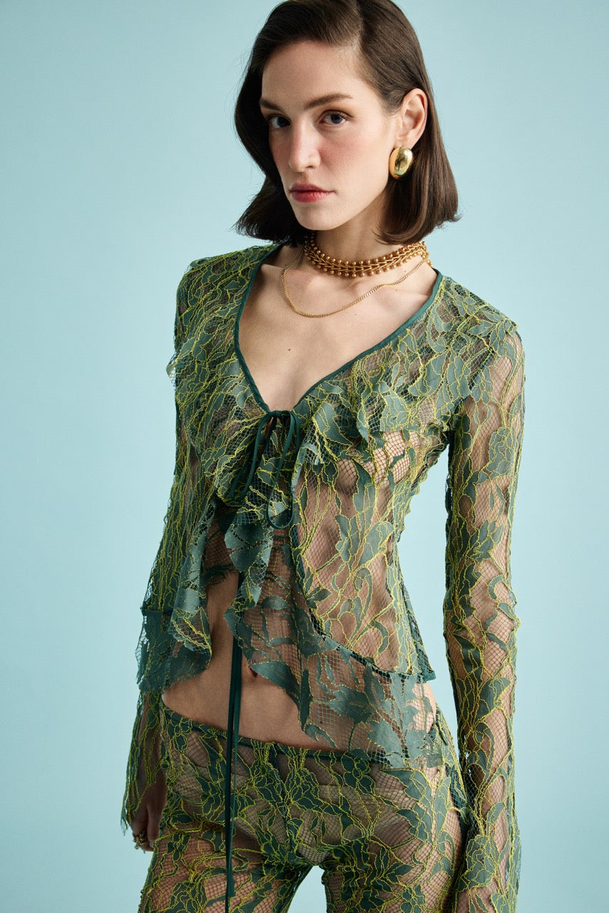 Natalie Kolyozyan Ivy Sheer Top Ivy Flare Pantolon, In the Spotlight SS26, görsel 4