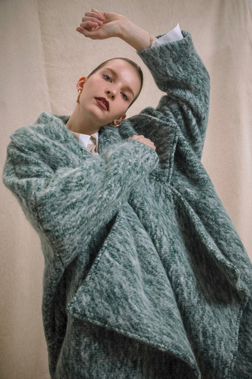Hearth Mohair Coat by Natalie Kolyozyan, Ember AW19