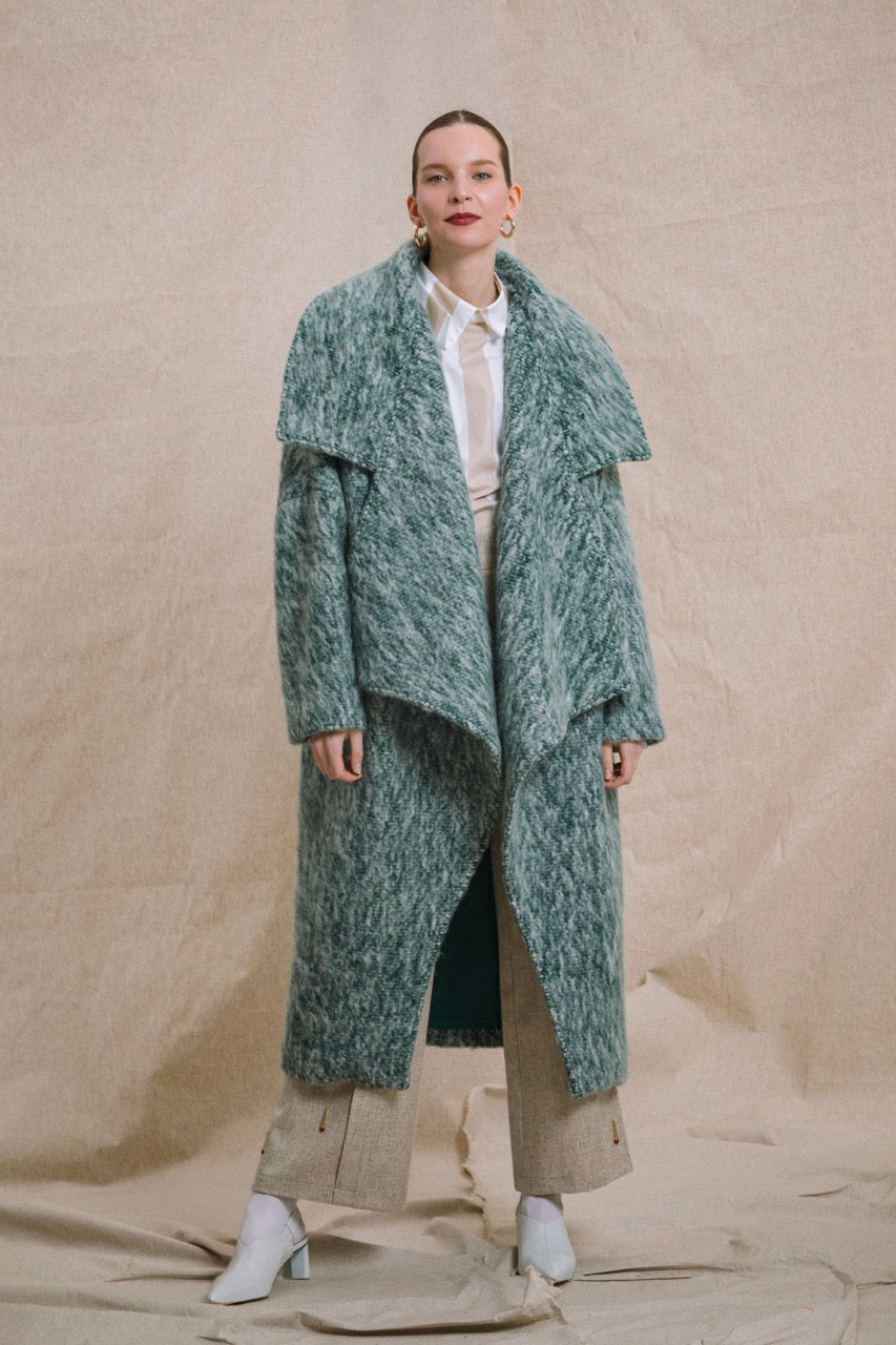 Hearth Mohair Coat by Natalie Kolyozyan, Ember AW19, view 2